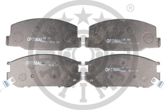 Optimal 9351 - Brake Pad Set, disc brake www.autospares.lv