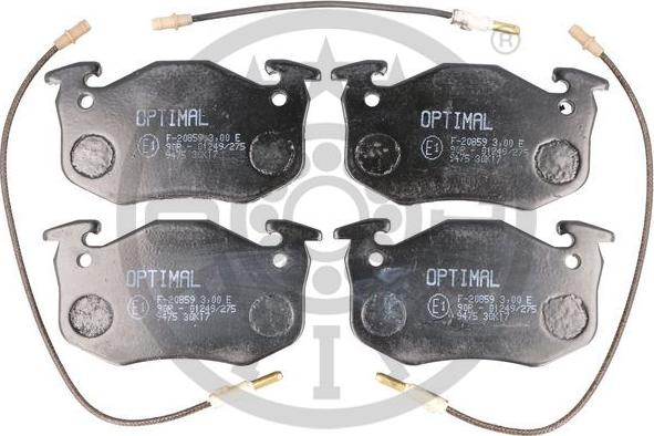 Optimal 9352 - Bremžu uzliku kompl., Disku bremzes www.autospares.lv