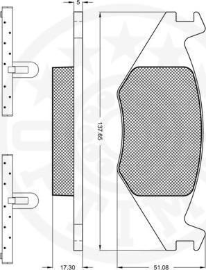 Optimal 9363 - Bremžu uzliku kompl., Disku bremzes www.autospares.lv