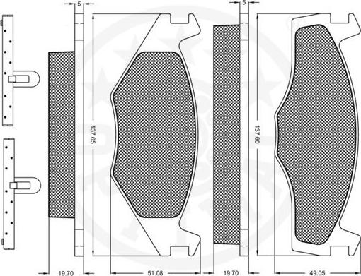 Optimal 9362 - Тормозные колодки, дисковые, комплект www.autospares.lv