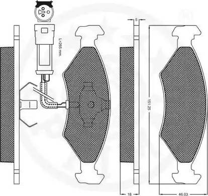 Optimal 9303 - Bremžu uzliku kompl., Disku bremzes www.autospares.lv