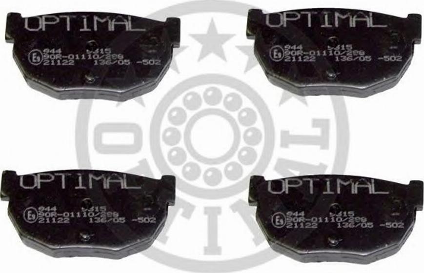 Optimal 9315 - Bremžu uzliku kompl., Disku bremzes autospares.lv