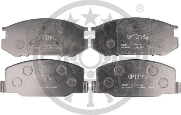 Optimal 9316 - Brake Pad Set, disc brake www.autospares.lv