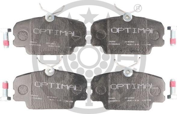 Optimal 9330 - Brake Pad Set, disc brake www.autospares.lv