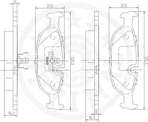 Optimal 9320 - Bremžu uzliku kompl., Disku bremzes autospares.lv