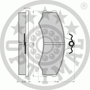 Optimal 9292 - Bremžu uzliku kompl., Disku bremzes www.autospares.lv