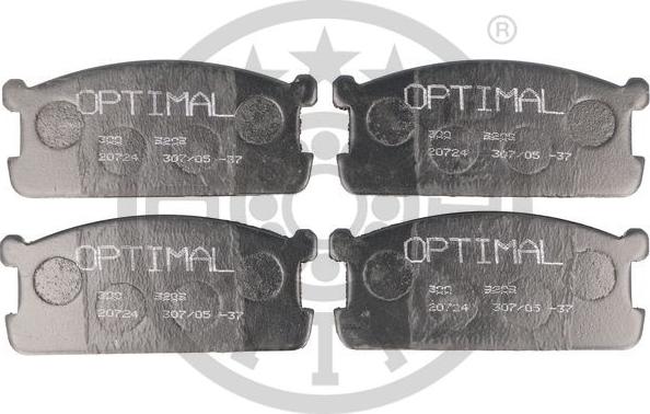 Optimal 9209 - Тормозные колодки, дисковые, комплект www.autospares.lv