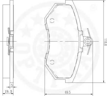 Optimal 9271 - Тормозные колодки, дисковые, комплект www.autospares.lv