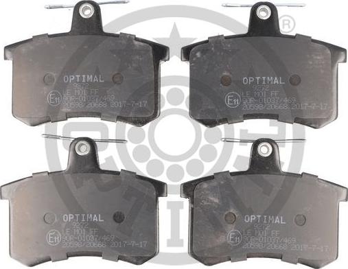 Optimal 9272 - Тормозные колодки, дисковые, комплект www.autospares.lv