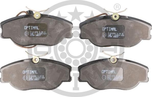 Optimal 9799 - Brake Pad Set, disc brake www.autospares.lv