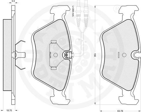 Optimal 9794 - Bremžu uzliku kompl., Disku bremzes www.autospares.lv