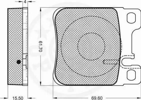 Optimal 9795 - Bremžu uzliku kompl., Disku bremzes www.autospares.lv