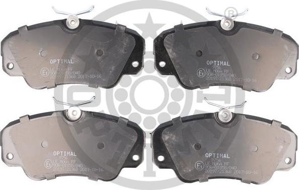 Optimal 9756 - Brake Pad Set, disc brake www.autospares.lv