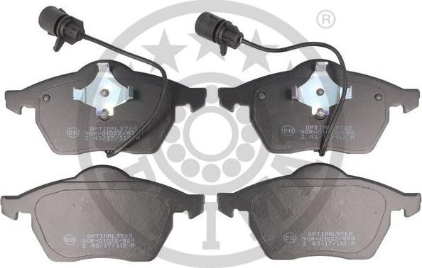 Optimal 9768 - Brake Pad Set, disc brake www.autospares.lv