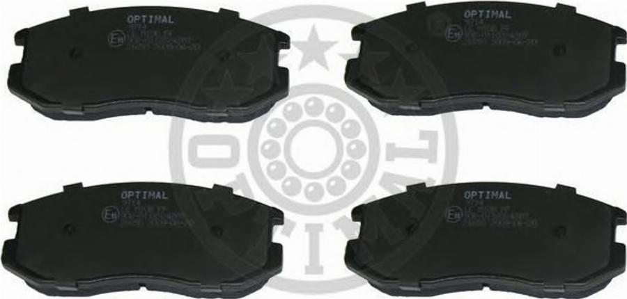 Optimal 9714 - Тормозные колодки, дисковые, комплект www.autospares.lv