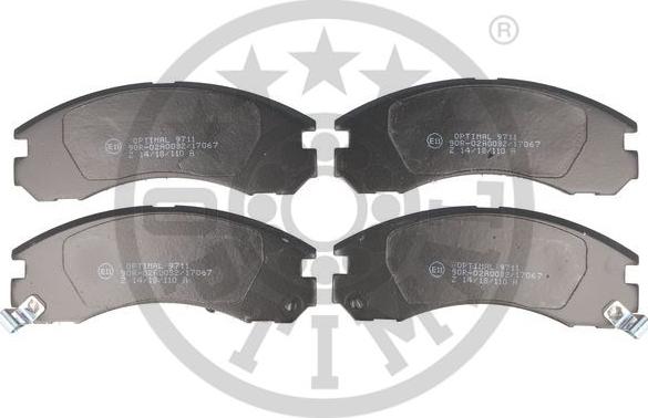 Optimal 9711 - Brake Pad Set, disc brake www.autospares.lv