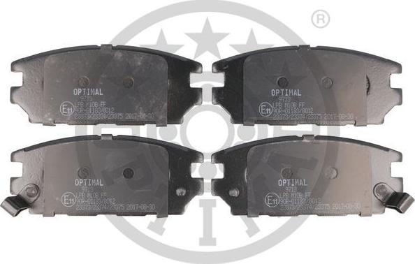 Optimal 9713 - Brake Pad Set, disc brake www.autospares.lv