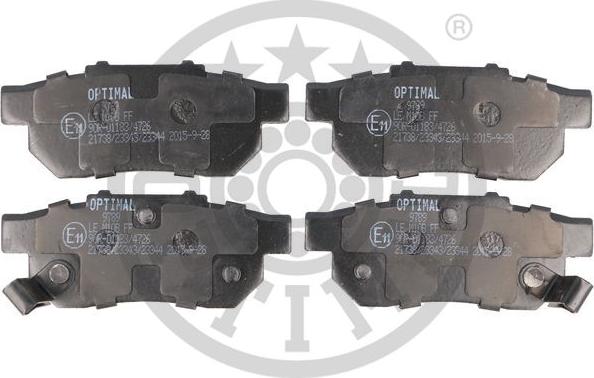 Optimal 9789 - Bremžu uzliku kompl., Disku bremzes www.autospares.lv