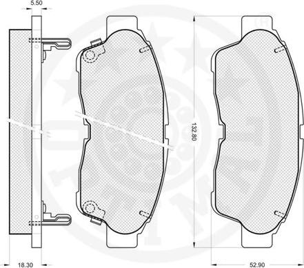 Optimal 9787 - Bremžu uzliku kompl., Disku bremzes www.autospares.lv