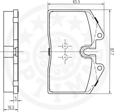 Optimal 9730 - Bremžu uzliku kompl., Disku bremzes autospares.lv