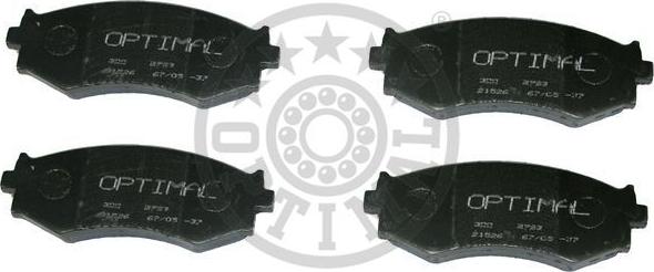 Optimal 9723 - Тормозные колодки, дисковые, комплект www.autospares.lv