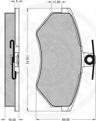 Optimal 9774 - Тормозные колодки, дисковые, комплект www.autospares.lv