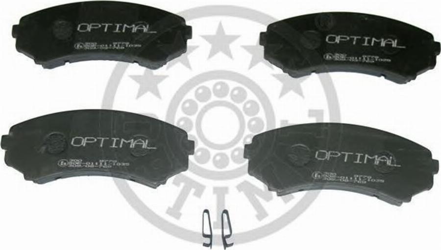 Optimal 9778 - Тормозные колодки, дисковые, комплект www.autospares.lv