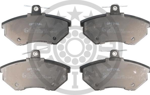 Optimal 9772 - Тормозные колодки, дисковые, комплект www.autospares.lv