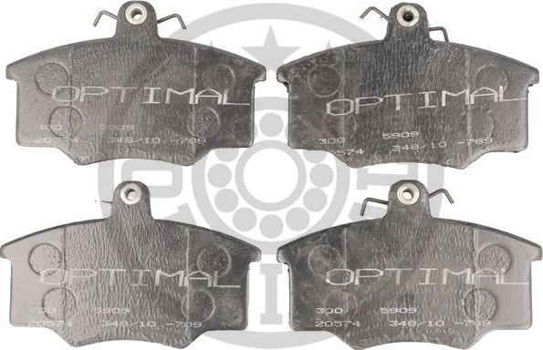 Optimal BP-05909 - Brake Pad Set, disc brake www.autospares.lv