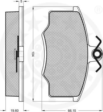 Optimal 5909 - Bremžu uzliku kompl., Disku bremzes www.autospares.lv