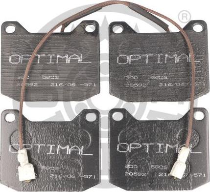 Optimal 5906 - Тормозные колодки, дисковые, комплект www.autospares.lv