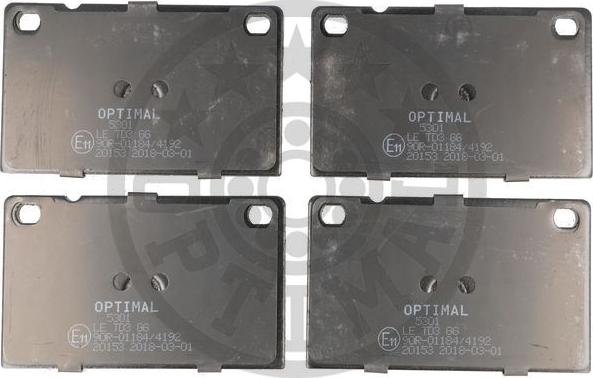 Optimal 5301 - Bremžu uzliku kompl., Disku bremzes www.autospares.lv