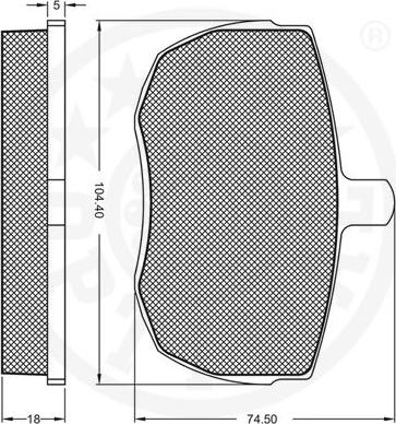 Optimal 6550 - Bremžu uzliku kompl., Disku bremzes www.autospares.lv