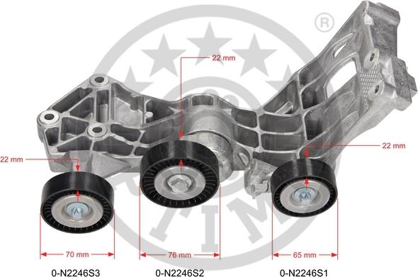 Optimal 0-N2246 - Siksnas spriegotājs, Ķīļsiksna www.autospares.lv