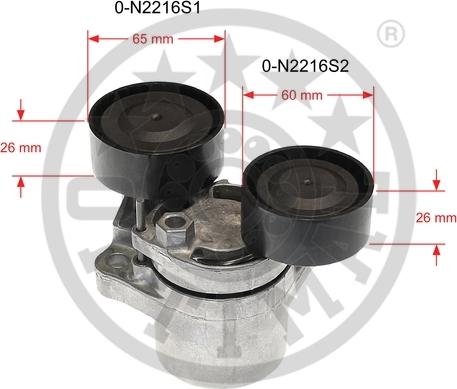 Optimal 0-N2216 - Siksnas spriegotājs, Ķīļsiksna autospares.lv