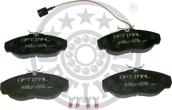 Optimal 10490 - Brake Pad Set, disc brake www.autospares.lv