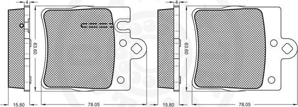 Optimal 10468 - Bremžu uzliku kompl., Disku bremzes www.autospares.lv