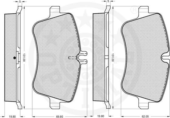 Optimal 10467 - Bremžu uzliku kompl., Disku bremzes www.autospares.lv