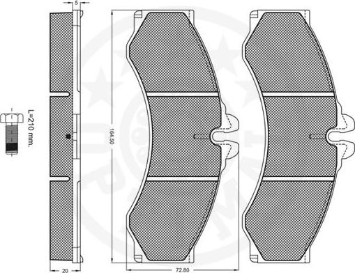 Optimal 10404 - Bremžu uzliku kompl., Disku bremzes www.autospares.lv