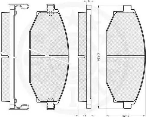 Optimal 10406 - Bremžu uzliku kompl., Disku bremzes www.autospares.lv