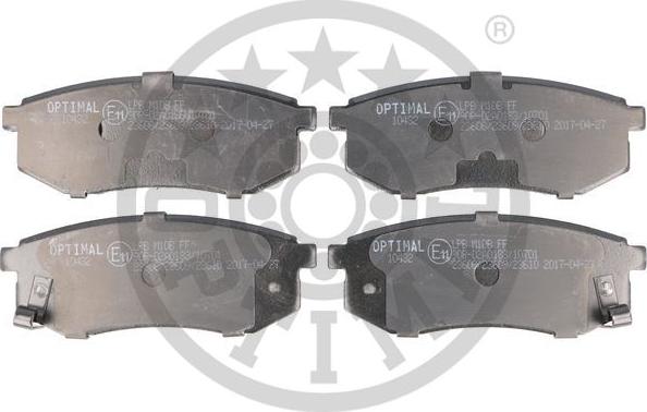 Optimal 10432 - Brake Pad Set, disc brake www.autospares.lv