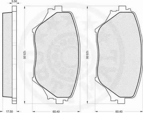 Optimal 10551 - Brake Pad Set, disc brake www.autospares.lv