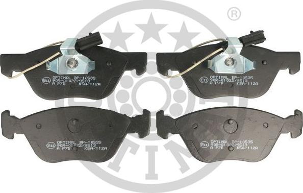 Optimal BP-10535 - Brake Pad Set, disc brake www.autospares.lv