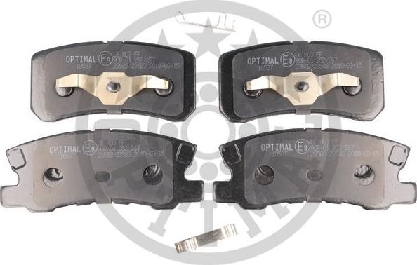 Optimal 10537 - Brake Pad Set, disc brake www.autospares.lv