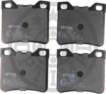 Optimal 10095 - Bremžu uzliku kompl., Disku bremzes autospares.lv