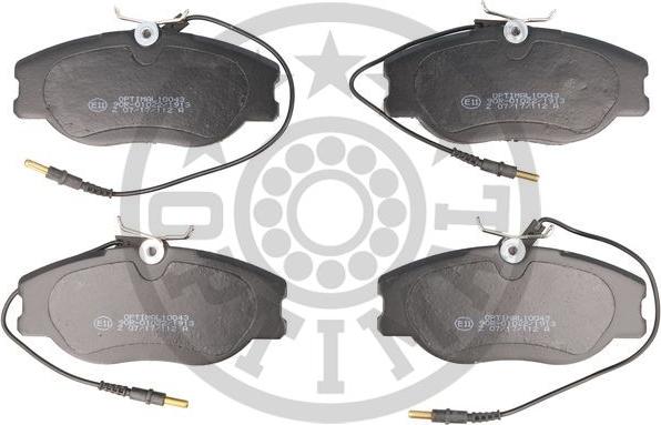 Optimal 10043 - Brake Pad Set, disc brake www.autospares.lv