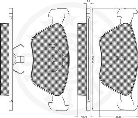 Optimal 10042 - Bremžu uzliku kompl., Disku bremzes www.autospares.lv