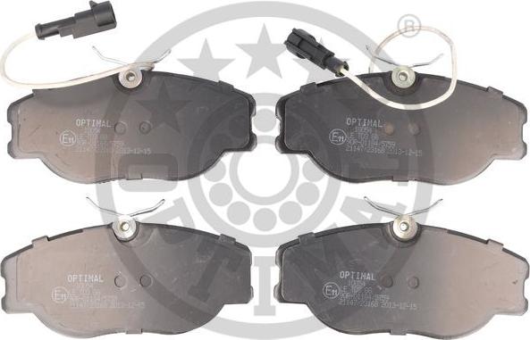 Optimal 10054 - Brake Pad Set, disc brake www.autospares.lv