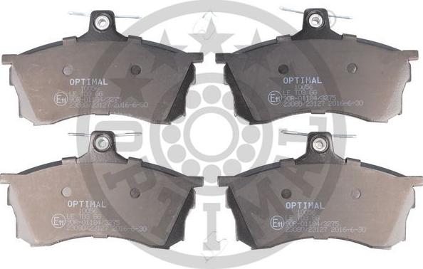 Optimal 10056 - Brake Pad Set, disc brake www.autospares.lv