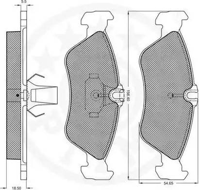 Optimal 10052 - Bremžu uzliku kompl., Disku bremzes www.autospares.lv